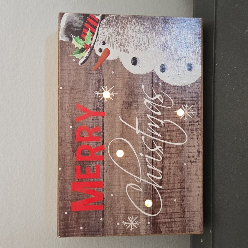 Merry Christmas Light Up Wall Sign